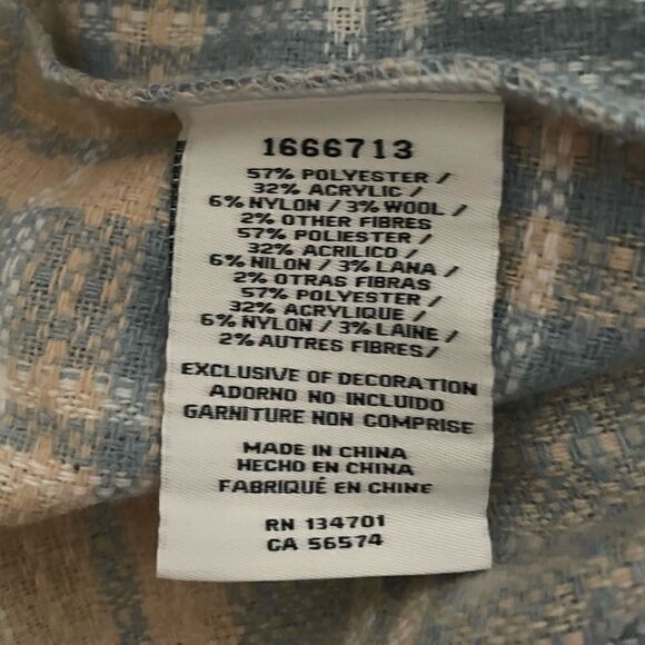 🆕 Women's Boston Traders shacket in peach/baby blue/white plaid - Picture 8 of 8